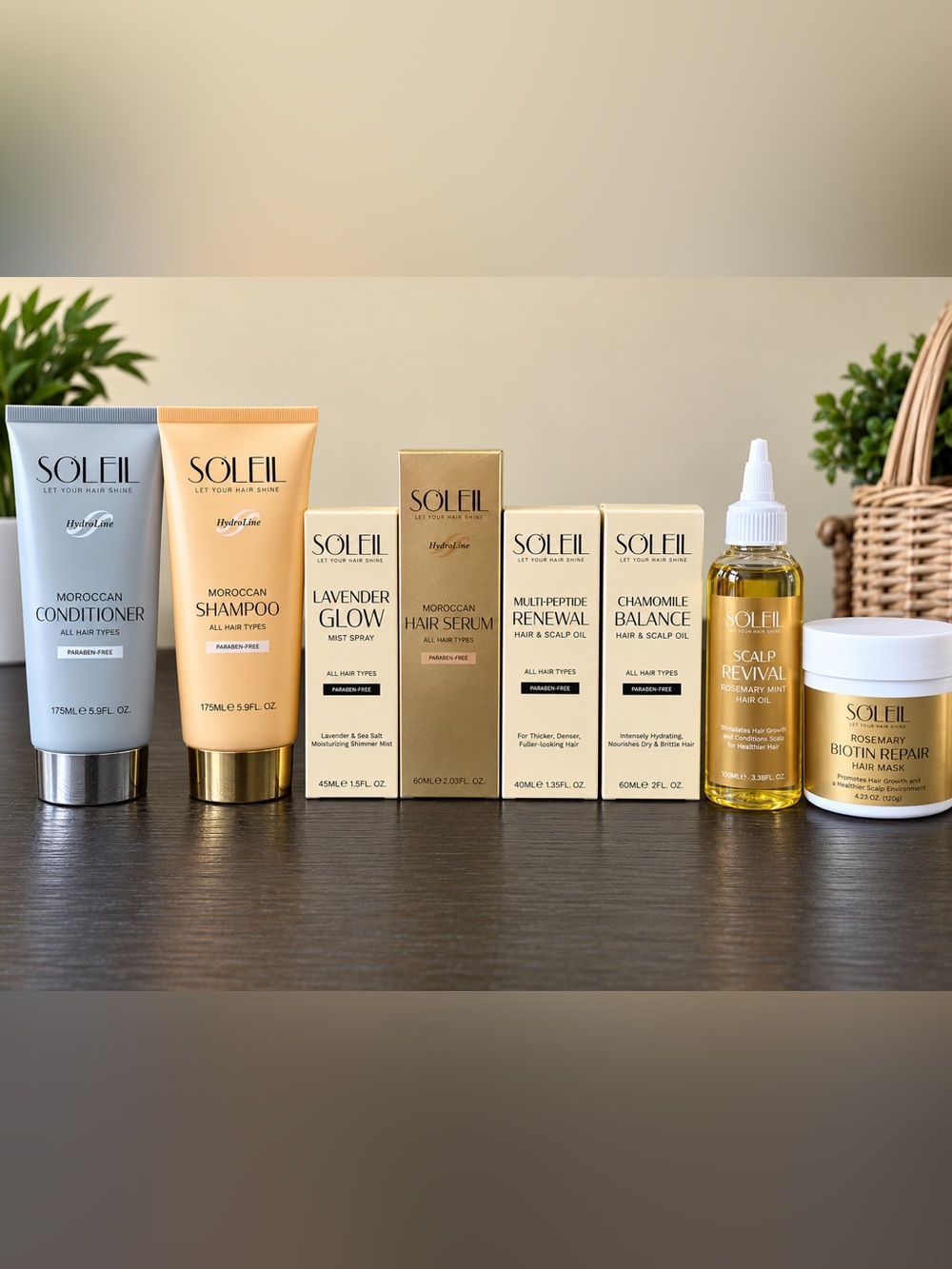 Soleil Luxury Hair Care 8-Piece Bundle – Brand New